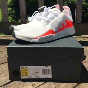 New Adidas Nmd Cloud White Solar Red 